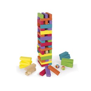 JANOD Jenga Wackelturm Stapelspiel Geschicklichkeitsspiel Gesellschaftsspiel