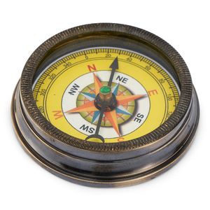 NKlaus Kompass aus Messing antik 5,5cm Taschenkompass Peilkompass Richtungsanzeiger 11655