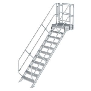 Günzburger Steigtechnik Treppen-Modul Aluminium geriffelt 11 Stufen