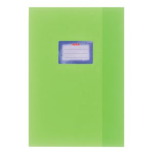 5 Herlitz Heftumschläge / Hefthüllen DIN A4 / Baststruktur / Farbe: hellgrün