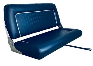 Steuerbank Coach de Luxe 2er Sitzbank in dunkelblau Bootssitz Steuerstuhl Doppelsitz