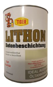 Tiger Lithon Betonbeschichtung innen wasserverdünnbar seidenmatt 0,75 L Farbwahl, Farbe:71 hellgrau