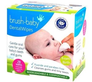 Brush-Baby Dental Wipes Chusteczki higieniczne, 28 sztuk