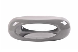 Konferenční stolek 100x70x32 cm šedý sklolaminát