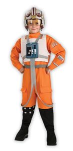 Original Lizenz Star Wars X-Wing Kostüm für Kinder Kinderkostüm Pilot Gleiter Gr. 116/122, 134/140, Größe:134/140