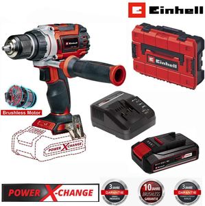 Einhell Professional Akku-Bohrschrauber TP-CD 18/60 Li BL - 18V Akku 2.5 Ah, Ladegerät PXC E-Case