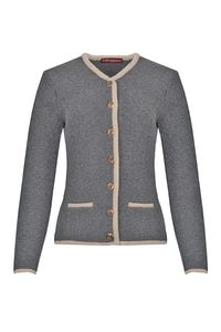 Lieblingsgwand Trachten Strickjacke grau-natur Dani 002330 Größe: 46