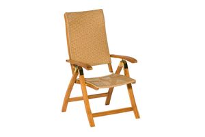 Skládací židle Merxx "Capri" - akáciové dřevo s přírodním plastovým výpletem