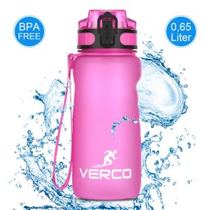 650 ml Premium Trinkflasche Sport Flasche Wasserflasche Sieb BPA Frei Wasser, Pink