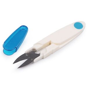 Fadenschere Knipser mit Kunststoffgriff und Schutzkappe Nahtschere Fadenknipser