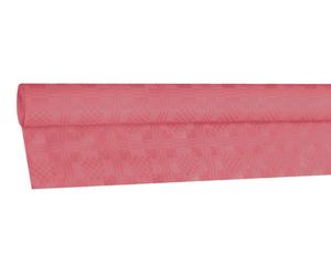 1x Damasttischdecke Tischtuch aus Papier gerollt 1,20m x  8m rosa