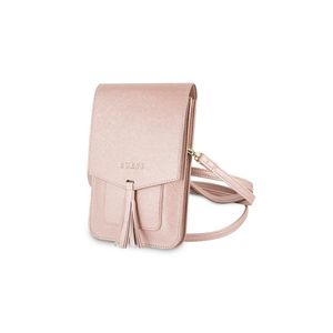 Guess Saffiano Look Collection Universal Handtasche für Smartphone Wallet Kartenfach Pink