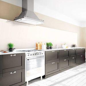 Arcondo Küchenrückwand Spritzschutz Selbstklebend, Farbe Perlmutt, Folie Eco Matt, Größe 400 x 50 cm