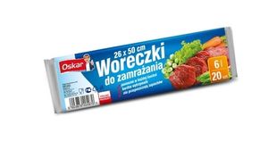 Oskar, Woreczki na mrożonki 6L, 20 sztuk