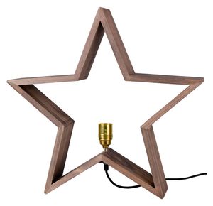 Star Trading Stern-Tischleuchte ,Lysekil', Stern-Silhouette mit E27 Fassung, Netzbetrieb, Holz, braun, Ø 50cm Star Trading Stern-Tischleuchte ,Lysekil', Stern-Silhouette mit E27 Fassung, Netzbetrieb, Holz, braun, Ø 50cm