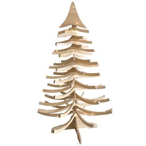 Holz Tannenbaum  inkl. Beleuchtung Weihnachtsbaum 2022 Klapptanne ca. 120x80 cm