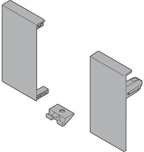 Blum TANDEMBOX Fronthalter, Höhe K, für Innenschubkasten, links/rechts, für TANDEMBOX antaro, weissgrau 2 Stk