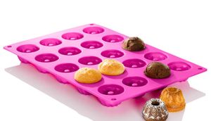 Mini Gugelhupfform aus Silikon für 20 Gugelhupf, LFGB  BPA-frei Silikon Gugelhupf Kuchenform für Cupcakes, Brownies, Kuchen, Pudding - Antihaft & Leicht zu Reinigen - MEHRWEG