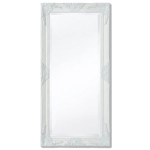 vidaXL Wandspiegel im Barock-Stil 100x50 cm Weiß