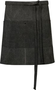 Twill Vorbinder, prewashed, mit Tasche, B 80 x L 45 cm, schwarz : schwarz : 65% Polyester 35% Baumwolle 330 g/m²