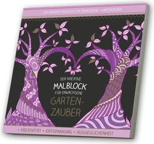 Malblock für Erwachsene mit CD: Gartenzauber