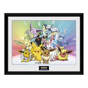GB Eye poster im Rahmen Pokémon Eevee 30 x 40 cm, Farbe:schwarz