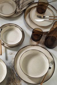 Hermia Concept, MOD16YS730P02, Tafelservice (16-teilig), 100 % PORZELLAN, Creme, 24 cm