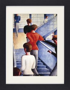 Oskar Schlemmer Gerahmtes Poster Für Fans Und Sammler - Bauhaustreppe, 1932 (40 x 30 cm)