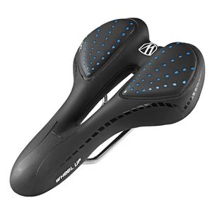 WHEEL UP Fahrradsattel Gel Mountainbike MTB Sattel Bequem Comfort Ergonomisch, schwarz-blau