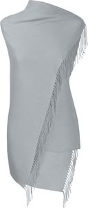 Fiolini Pashmina Schal Stola Schultertuch hellgrau 80 x 200 cm