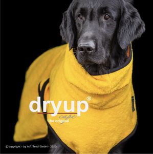 Hundebademantel Dryup cape „Standard“ yellow XS - XXL, Größe:M (60cm)