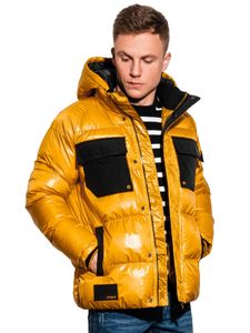 Ombre Clothing Winterjacke für Männer Celestyn gelb M