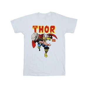 Marvel Universe - "Thor Hammer Throw" T-Shirt für Jungen BI30780 (128) (Weiß)