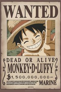 One Piece - Wanted - Anime Plakat Poster Druck Grösse 61x91,5 cm