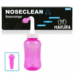 NOSECLEAN Premium Nasendusche | Erkältung + Allergie | Nasenspülung Nasenspüler: Rosa Farbe: Rosa