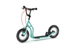 Yedoo Tidit Kinder Roller Scooter Tretroller - für Kinder ab 5 Jahre, mit Luftreifen 12/12, Reflexelementen und verstellbarem Lenker Türkis