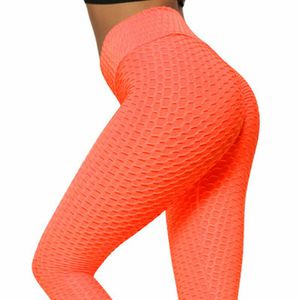 Damen Anti Cellulite Leggings Push Up Kompression Tights Yoga Hose Sport Fitness Trousers Jogginghose colour Orange clothing_size XL