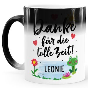 Zauber-Tasse Erzieherin Kindergarten Danke für die tolle Zeit personalisierte Geschenke Namen Kinder SpecialMe® Magic standard