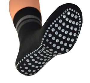 2 Paar Socken ABS Noppen rutschfest, Farbe:Schwarz, Gr.:43/46