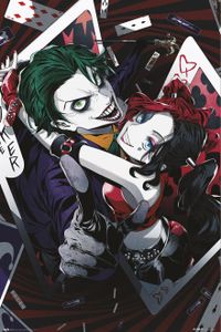 Joker & Harley Quinn Poster Anime, DC Comics 91,5 x 61 cm