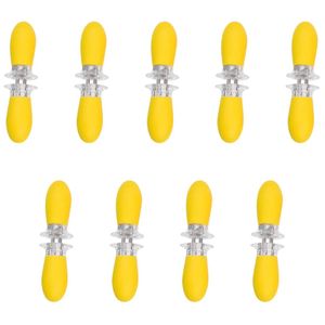 Paar Maiskolben, Edelstahl-Maishalter Doppelgabel-Maisspieße, Kochgabeln mit ineinandergreifendem Design, Gelb
