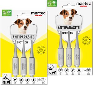 martec PET CARE 6x Spot on für Hunde, Spot on, Spot on Flöhe Hund, Spot on Hund klein, Spot on kleine Hunde, Zeckenschutz Hund