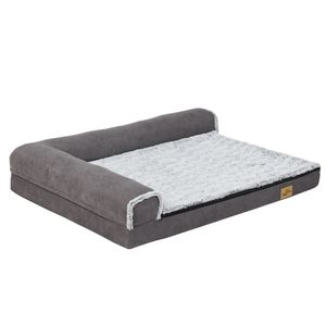 WISFOR Hundebett Orthopädisch Hundekissen Tierbett Katzenbett Hundekorb Schlafplatz, waschbar Bezug abnehmbar, 100x75x20cm[Größe: L]