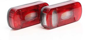 XPOtool Rückleuchten 2er RFS Tüllenanschluss T.1 Beleuchtung für Anhänger mit Kennzeichenbeleuchtung