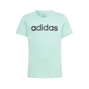 adidas Essentials Linear Logo Cotton Slim Fit T-Shirt Kinder A9MS - easgrn/black 140