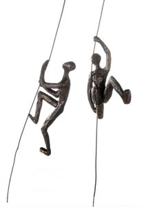 Casablanca Skulptur, "Scramble", Seilmotiv, Kunstharz, Metall, bronzefarben, , 2fach sortiert, H. 54 cm 79184