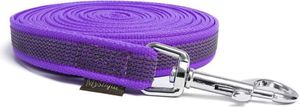 Mystique® Gummierte Schleppleine 12mm mit Handschlaufe Standard Karabiner lila 20m