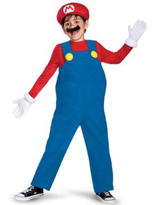 Hochwertiges Super Mario Kinder-Kostüm Lizenzartikel blau-rot