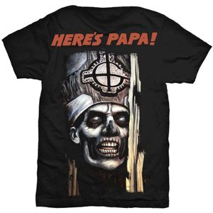 Ghost Here's Papa Men's Black T Shirt: Small