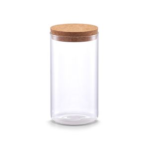 Zeller Present 19687, Universalbehälter, 1,1 l, Glas, Transparent, Abnehmbarer Deckel, Rund